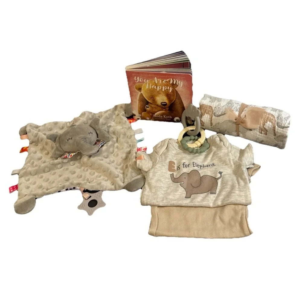 Baby Book Gift Box, Newborn Infant Essentials Present, Baby Animal Blanket Gifts